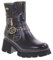 Laura Vita OMIO03 Stivaletti Casual Donna Omio 03 Pelle Nero Tacco Grosso 6Cm Suola Gomma Gambale Caviglia