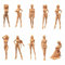 ZEDACAKAI (10 Stück 1/35 Figuren, eine Gruppe reifer sexy und schöner Frauenfiguren, Modell-Miniatur-Szene, GK-Garagen-Set, muss selbst gefärbt werden