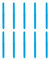 Bestway® Ersatzteil-Set Schienenverbinder (blau / 10 STK) für Hydrium Splasher Stahlwandpools, rund