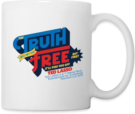 Spreadshirt Ted Lasso Zitat The Truth Will Set You Free Tasse, One size, Weiß