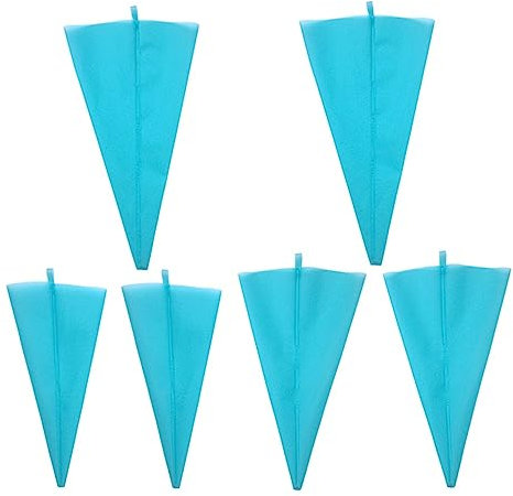 BRIGHTFUFU Silicone Piping Bags Reusable Pastry Icing Bags 12-inch, 14-inch, 16-inch Set of 6 Baking Cake Decorating Tool for Home and Professional Use