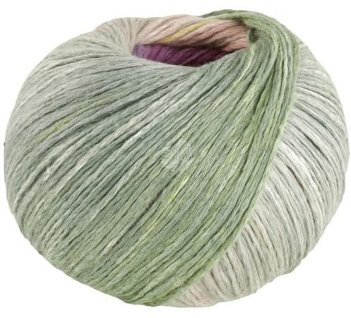 LANA GROSSA Cotonella | Weiches, bedrucktes Kettengarn aus unmercerisierter Pima Baumwolle | Handstrickgarn aus 100% Baumwolle (Pima) | 100g Wolle zum Stricken & Häkeln | 280m Garn FB 2