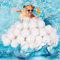 Balles Filtrantes,200g Balle Filtrante Piscine,Réutilisables Balle Filtrante,Remplacer de Sable Filtration Piscine,Filtre Piscine Balles,Boule Coton Filtre Piscine,Convient Filtration pour Piscine