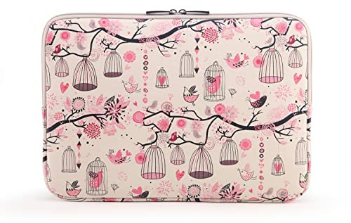fdsmall 12 Zoll Laptoptasche Schutzhülle Wasserdicht Neoprene, Laptop Sleeve Case Laptophülle Notebook Hülle Tasche für Acer/Asus/Dell/Lenovo/HP/Samsung (Vogel Rosa, 13,3 Zoll)