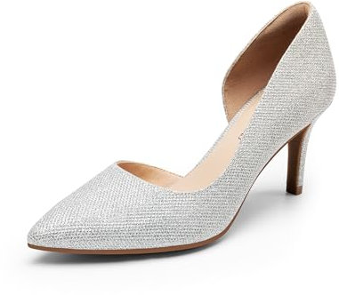 DREAM PAIRS Trachtenschuhe Damen Stiletto High Heels Pumps Damen Stiletto Schuhe,Size 39,Silber-Glitzer,SDPU2416W