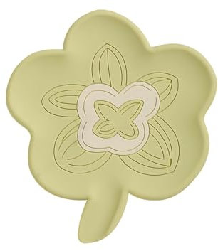 Porte-savon en silicone floral auto-drainant pour évier de cuisine, porte-éponge de cuisine, porte-savon auto-drainant (vert)
