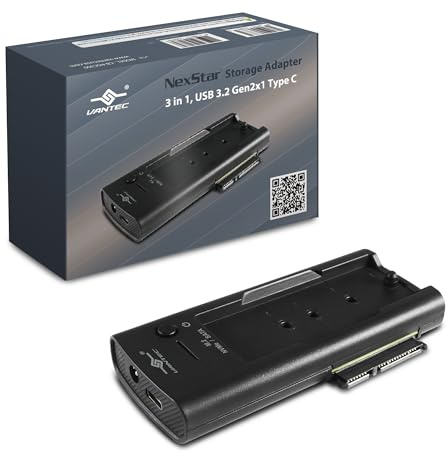 Vantec CB-NSC300 NexStar Storage Adapter, 3 in 1, USB 3.2 Gen2x1 Type C
