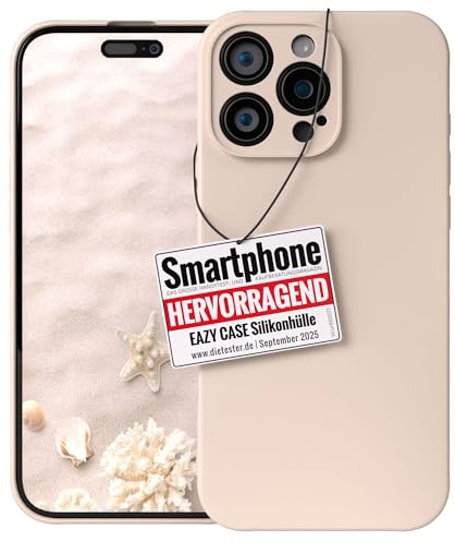 EAZY CASE - Silikonhülle für iPhone 16 Pro Max Hülle Silikon Case Beige weich stoßfeste Handyhülle Schutzhülle mit Kameraschutz Dünn Premium Schutz Cover TPU Phone Bumper in Pastell Taupe Matt
