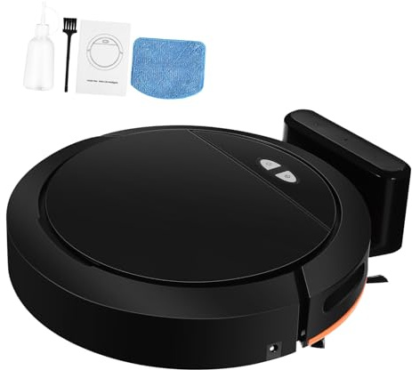 PAMINGONO Robot Vacuum Cleaner Self Charging Black Abs 26w for Home | Remote Control, Pet Hair and Furniture Cleanup, Barrier Detection, Multiple Cleaning Modes
