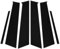 XIUKANGNB Garniture de Poteaux de Pilier Fenêtre Voiture pour Peugeot 308 I (T7) 2008-2013, Côté Porte Centrale Colonne Garnitures de Montants Fenêtre Accessoires,A/Glossy Blacck