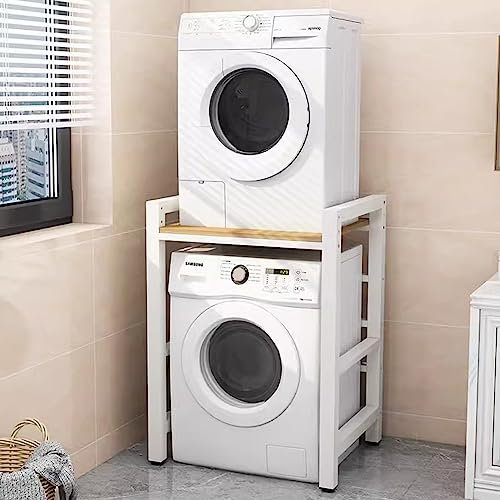 Générique Kit de Superposition pour sèche-Linge, étagères empilables pour Lave-Linge/sèche-Linge, Support intermédiaire pour Lave-Linge/sèche-Linge, capacité de Charge 300 kg, Blanc