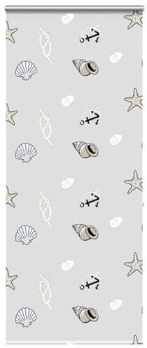 Tidyard Store Enrouleur de Douche avec Cassette Largeur du Tissu 96 cm Baignoire Bain Store, Rideau de Douche, Rideau de Bain Pare-Bain pour Salle de Bain Style F