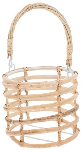 EXQUIMEUBLE Rattan-kerzenhalter Dekorativ Geflochtene Laterne Für Eingangsbereich Tischdekoration Mit Griff Romantische Kerzenständer Für Drinnen Und Draußen