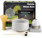 Kit de ceremonia japonesa de matcha de 7 piezas, batidor de matcha de resina, cuenco de matcha, cuchara de bambú, colador, paño de cocina, soporte para batidor, juego completo de matcha, blanco