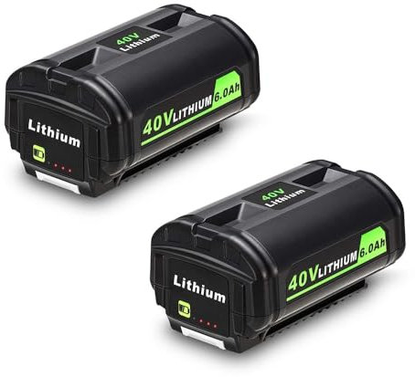 40V 6Ah Lithium-Ion Battery Replacement Compatible with Ryobi OP40401/OP4050A Tools RY40502, RY40200, RY40400 Cordless Power Tool Batteries(2pcs Battery)