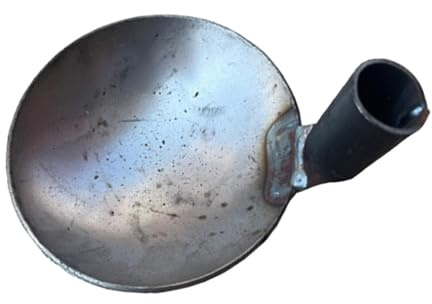 mophrati Cuchara de acero para estiércol con, Cuchara de hierro, 17cm