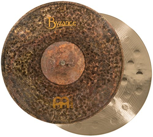 Meinl Cymbals Byzance Extra Dry Hihat Medium 14 Zoll (Video) Schlagzeug Becken (35,56cm) B20 Bronze, Naturbelassenes und Traditionelles Finish (B14EDMH)