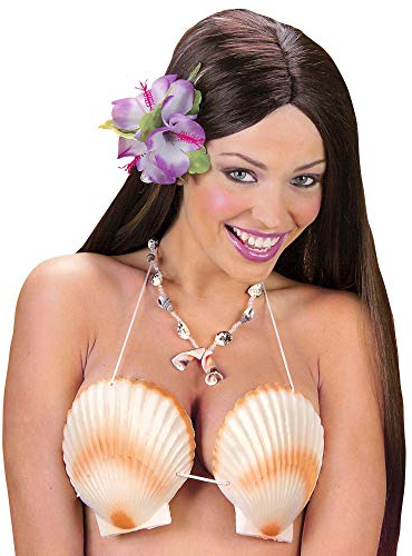 W WIDMANN MILANO Party Fashion 2770T - Muschel BH, mit Schnüren, Hawaii, Sommerfest, Beachparty, Karneval, Mottoparty