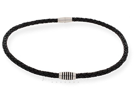 Boccia Herren-Armband Titan Leder 50 cm - 0843-0350