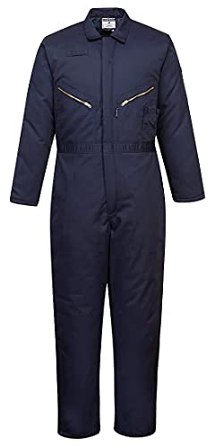 Portwest Orkney Gefütterter Arbeitsoverall - Marineblau, Small
