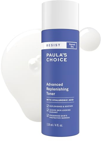 Paula's Choice Resist Advanced Replenishing Face Toner, Anti-Aging Facial Toner with Hyaluronic Acid, Vitamin C & E, Softens,Lightweight Hydration & Replenishes Dry Skin, Fragrance-Free, 4 fl oz