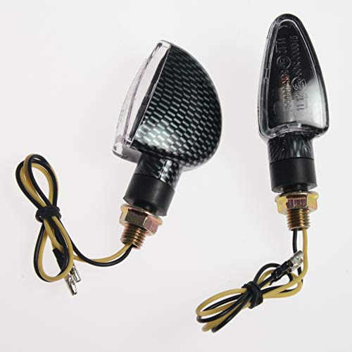 Motorrad Zubehoere Blinker Roller 2 x 6,5 cm Universal Paar Carbon