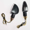 Motorrad Zubehoere Blinker Roller 2 x 6,5 cm Universal Paar Carbon