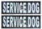 Dog Line Set von 2 Service Dog Reflektierende Service Klettverschluss Patches für Hundegeschirre & Westen, Medium 4 x 1.5, Schwarz