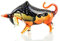 levandeo Designer Skulptur Stier 24x14cm Glas Tischdeko Deko Sehr Hochwertige Handarbeit Unikat Glasskulptur Tier