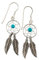 Ohrringe Ohrhänger Traumfänger mit Türkis 925er Sterling Silber 10 mm Ø Country Western