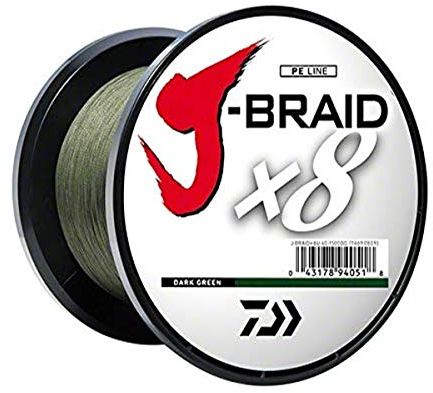 Daiwa Herren J-BRAIDX8 geflochtene Schnur, dunkelgrün, 80 lb