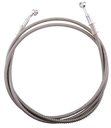 Durite Flexible de Frein Tuyau Liquide de Frein à Moto Durites Aviation pour Moto 200cm, Argent