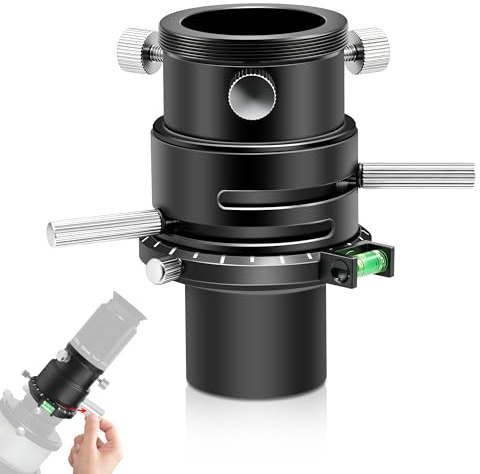 Astromania ADC Atmosphärischer Streuungskorrektor 1,25 Zoll für Teleskop | Teleskopzubehör mit Wasserwaage, 1,25 Zoll Apochromatischer Korrekturmechanismus, liefert scharfes Planetenmondbild