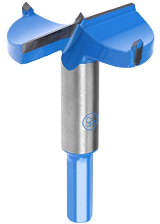 sourcing map Forstner Bohrer 55mm, Hartmetall-Holz-Lochsägen-Schneckenöffner, Holzbearbeitungsscharnier-Lochbohren Bohrer-Schneider (Blau, Grau)