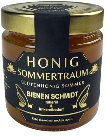 Original Deutscher Honig Sommerblütenhonig 500g im Glas aus Oberfranken (Nord-Bayern) Honig rein und natürlich