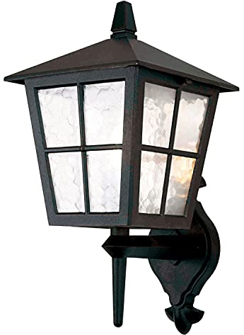 Licht-Erlebnisse Schwarze Wandlampe IP43 Rustikal außen idyllisch LUDGER Außenleuchte Haustür Hof Terrasse