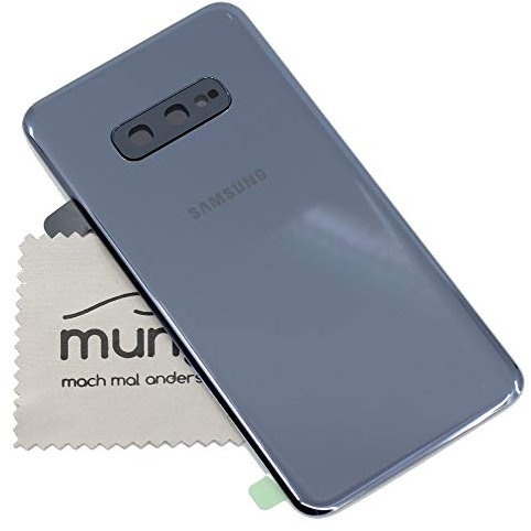 Akkudeckel für Samsung Original für Samsung Galaxy S10e G970F schwarz Backcover Deckel Rückwand mit mungoo Displayputztuch
