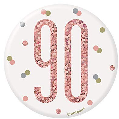 Number 90 Badge | Glittery Rosegold | 1 Pc.