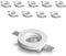 Eurekaled® - 10pz Portafaretto Tondo in Gesso CERAMICO da Incasso per GU10 e MR16 in cartongesso cod. PF1233