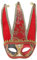 Amosfun Venedig-Maske, Weihnachtsmaske, Ballmaske, rot