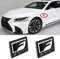 XCBW 1 Paar F-Sport Square Emblem Label Trunk Fender Logo Seitenaufkleber Aufkleber Für L-EXUS CT is ES GS LS NX GX SX LX LC GS300 RX300,Schwarz