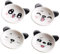 YARNOW Lot de 4 bols à sauce en céramique japonaise - Assiettes à sushi - Assiettes panda - Pour snack et sauce