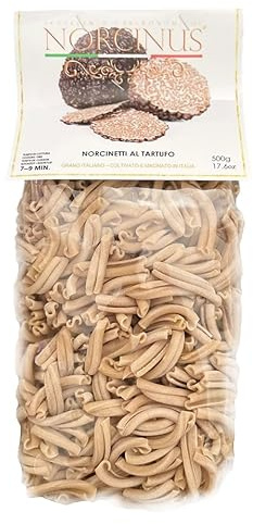 Norcinus Pâtes artisanales à la truffe noire, fabriquées avec du blé italien, transformées en Italie, excellence gastronomique italienne, 500 gr. 6 portions.