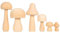 FOMIYES Holzpilze Bemalen, Holz Pilz SetNatürliche, Mushroom Decor, Pilz-Set aus Holz für 6 Stück