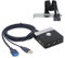 GELRHONR Botón de alimentación del Ordenador Externo, botón de Interruptor de reinicio del Gabinete del Ordenador de Escritorio con Doble Puerto USB y Puerto de Audio - 120cm