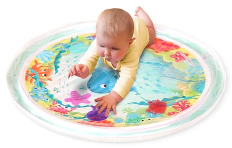 B. toys - Wunder-Wellen - Baby-Wassermatte - Aufblasbare Matte für die Bauchzeit - 6 abnehmbare Meerestiere - Wasseraktivitätsmatte für Babys - 6 Monate +