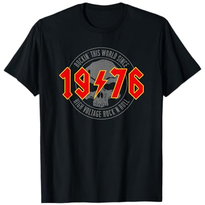 1976 Jahrgang Geburtstag Rock and Roll Heavy Metal T-Shirt