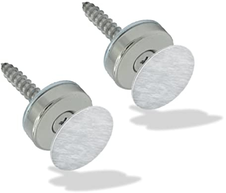 HANDLEZONE® Flush Mounted Magnetic Catch, Concealed Fixing for Internal Doors, Single, Double, Sliding, Bi-fold, Wardrobe, Cupboard, to Keep Doors Closed, 1 Set - Satin Stainless Steel