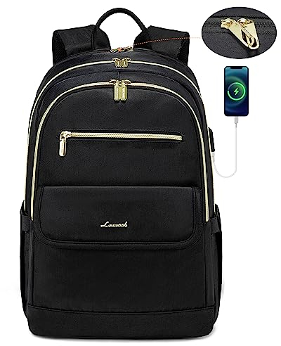 LOVEVOOK Rucksack Damen, 15.6 Zoll Laptop Schulrucksack Teenager Mädchen Schultasche Diebstahlsicherer Reiserucksack Wasserdicht Backpack Women Elegant Arbeitstasche Tagesrucksäcke für Uni Reise Work