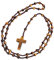 Nupuyai Kristall Kreuz Anhänger mit Tigerauge Stein Rosenkranz Kette für Damen Herren, Katholische Edelstein Gebetskette Kreuz Halskette Heilstein Reiki Schmuck